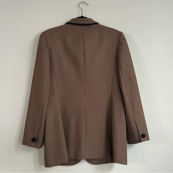 Emily Designs Brown Houndstooth Blazer with Black Trim size 10 - Picture 3 of 13